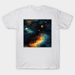 Van Gogh Starry Night Outer Space Pattern 3 T-Shirt